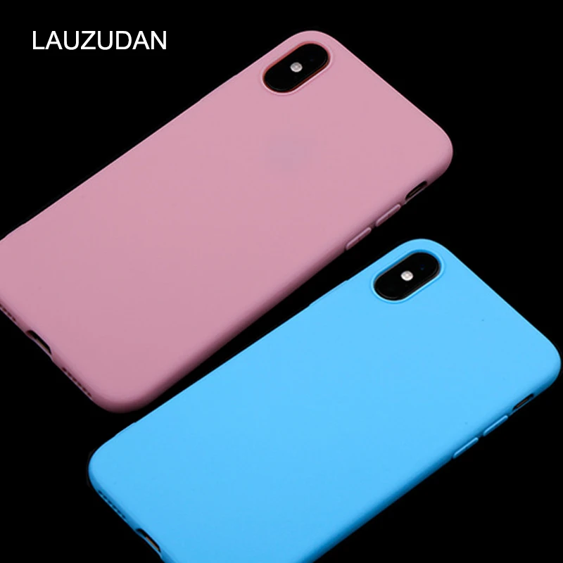 

Ultra Thin Matte Phone Case For iPhone 7 6 6s 8 Plus X 5s SE XR XS Max Cases Candy Color Simple Soft TPU Cover For iPhone X Case