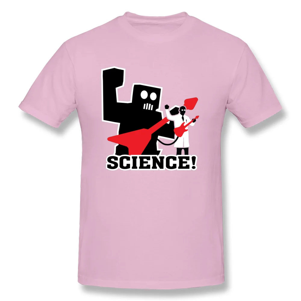 2018 Hot Sale Rock Robot Science 14361 Tshirts Father Day Round Collar 100% Cotton Tops Shirt for Male T Shirts Personalized Rock Robot Science 14361 pink