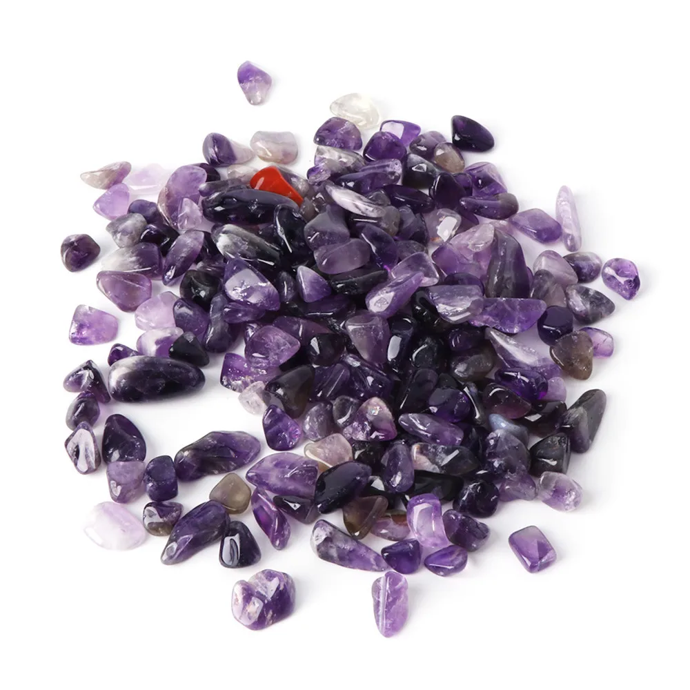 1 мешок натуральный камень Аквариум Украшение кристалл агат Цветная Галька Гравий пейзаж DIY Декор 11 цветов C42 - Цвет: Purple Crystal