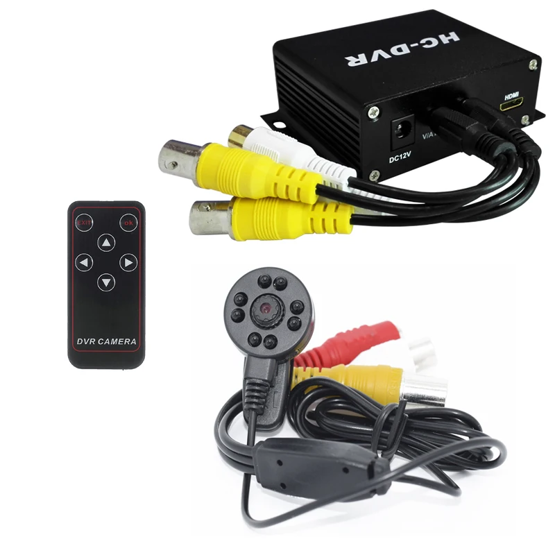 

Mini Camera Kit Video Recorder DVR with Mini Camera Support 5 kinds of resolution and loop recording methods and Duoble TF Card