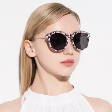 Redondo de la manera gafas de Sol Mujeres Primera Marca de Lujo Gafas de Sol de Las Señoras de Gran Tamaño Espejo Mujer Shades Oculos gafas de sol UV400