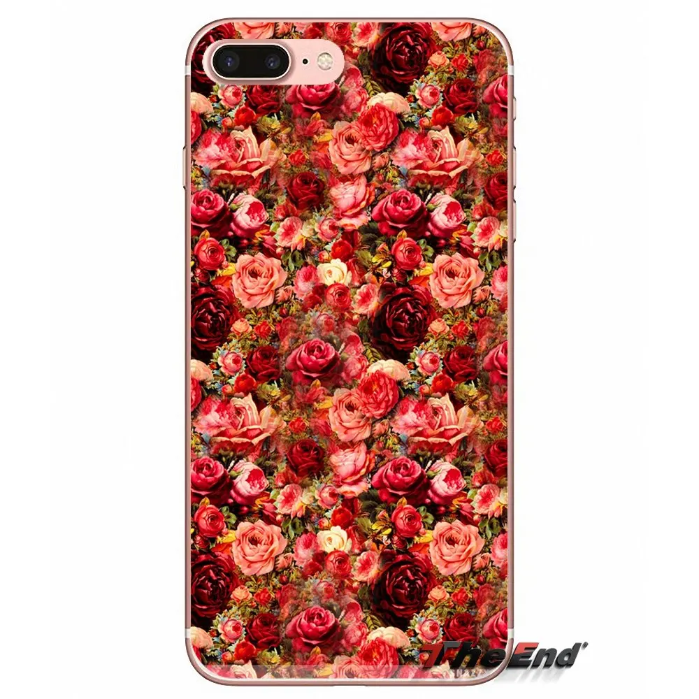 Для Samsung Galaxy J1 J2 J3 J5 J7 A3 A5 A7 2015 2016 2017 J530 J730 Fundas Coque красивый сад красные розы цветы