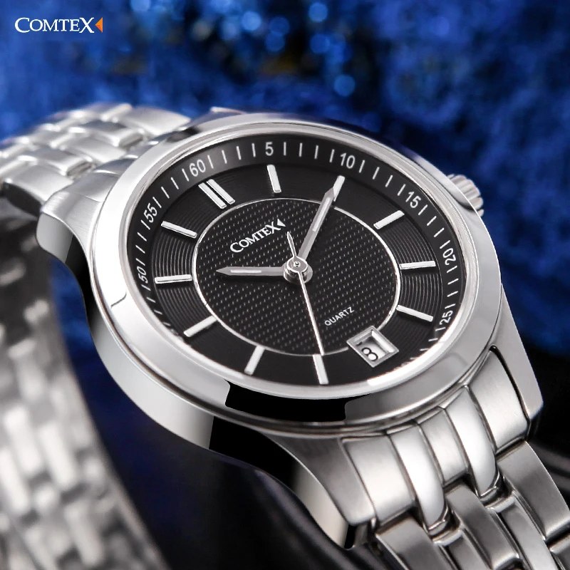 Comtex Роскошные Для женщин Часы элегантные дамы Нержавеющая сталь ремешок