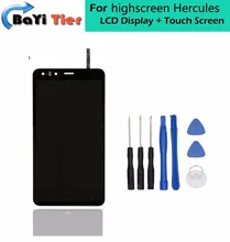 100% Para highscreen Hércules Sensor + Herramientas Reemplazo Digitalizador de pantalla LCD táctil Para highscreen Smartphone Hércules