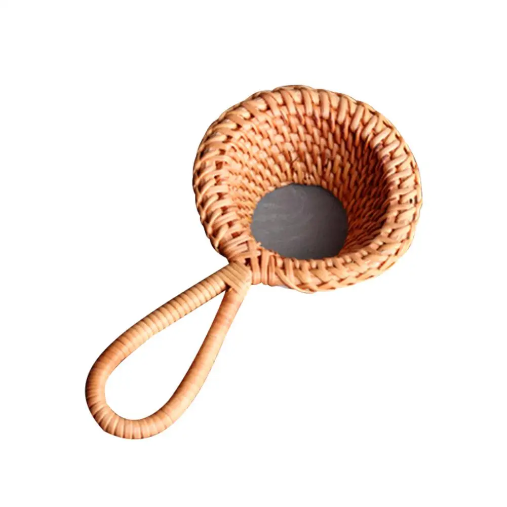 

AIHOME Handmade Long Handle Rattan Tea Drinking Infuser Strainer with Fine Mesh for Teapot Tea Set Coffee&Tea Filter Tools