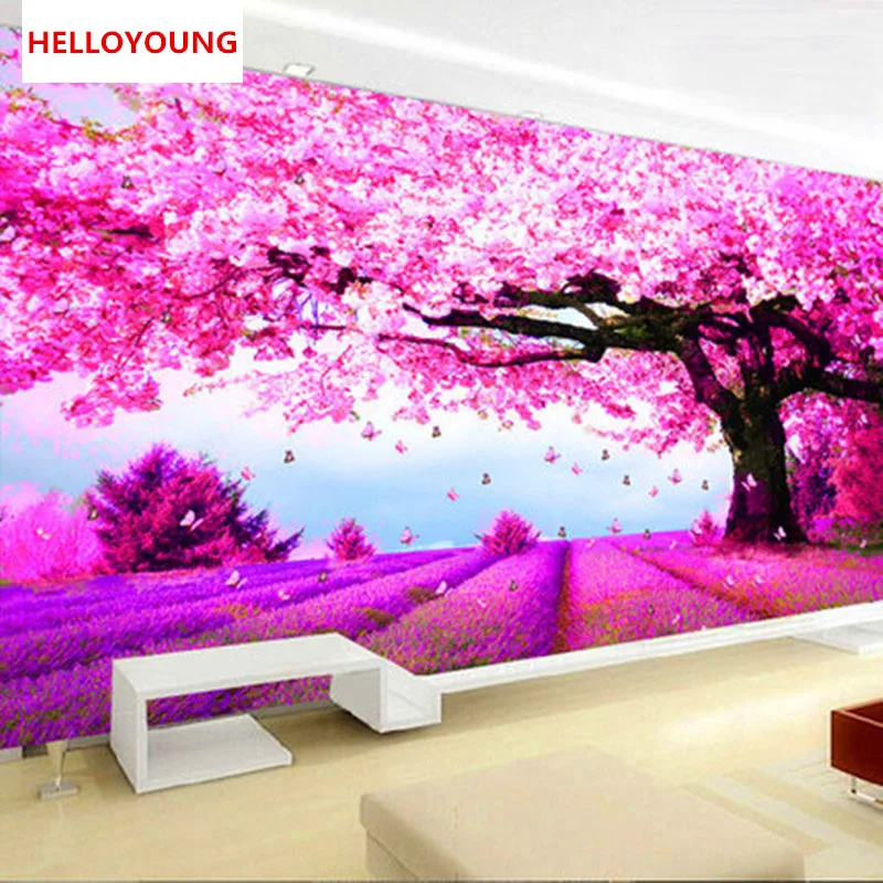 

YGS-754 DIY 5D Full Diamond Embroidery Cherry tree Diamond Painting Cross Stitch Kits Diamond Mosaic Home Decoration