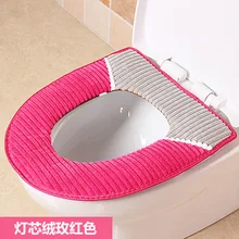 Вельветовая подушка для унитаза, зимняя водонепроницаемая плюшевая Толстая Наволочка на подушку