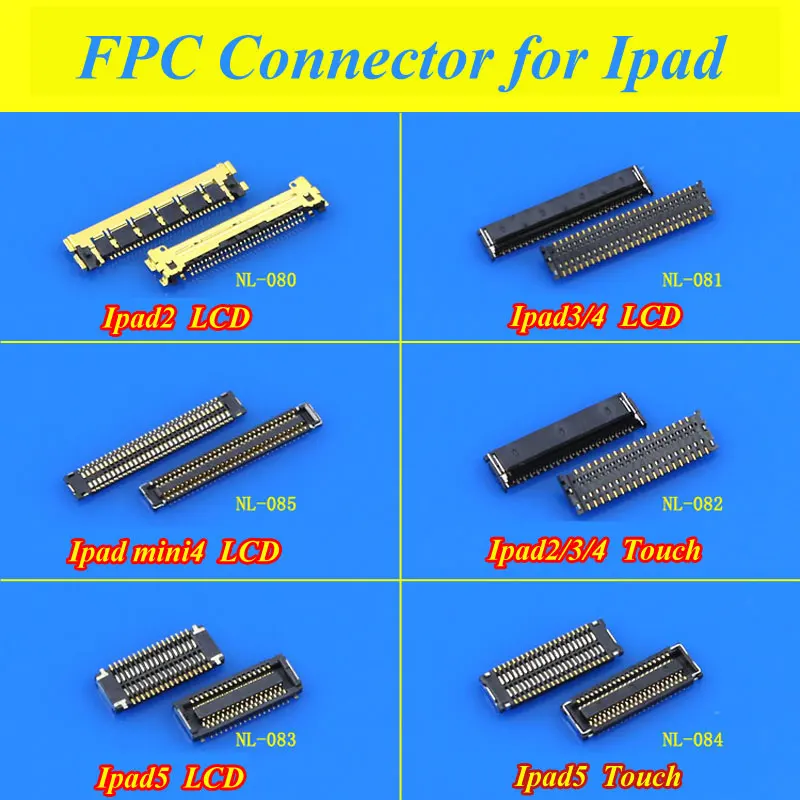 Разъем для материнской платы ChengHaoRan 1 шт. разъем FPC ipad 2 3 4 5 Mini ЖК-дисплей дигитайзер