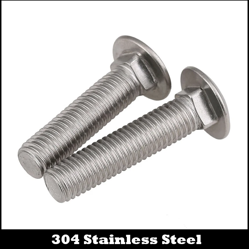 M10 * 80/90/100 M10x80/90/100 304 нержавеющая сталь 304ss DIN603 полка с полными резьбами гриб