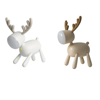 

Creative Deer Dog Shape USB Night Light Smart Reading Lamp Gift Table Decor Home Decor Novelty Cute Table Lighting
