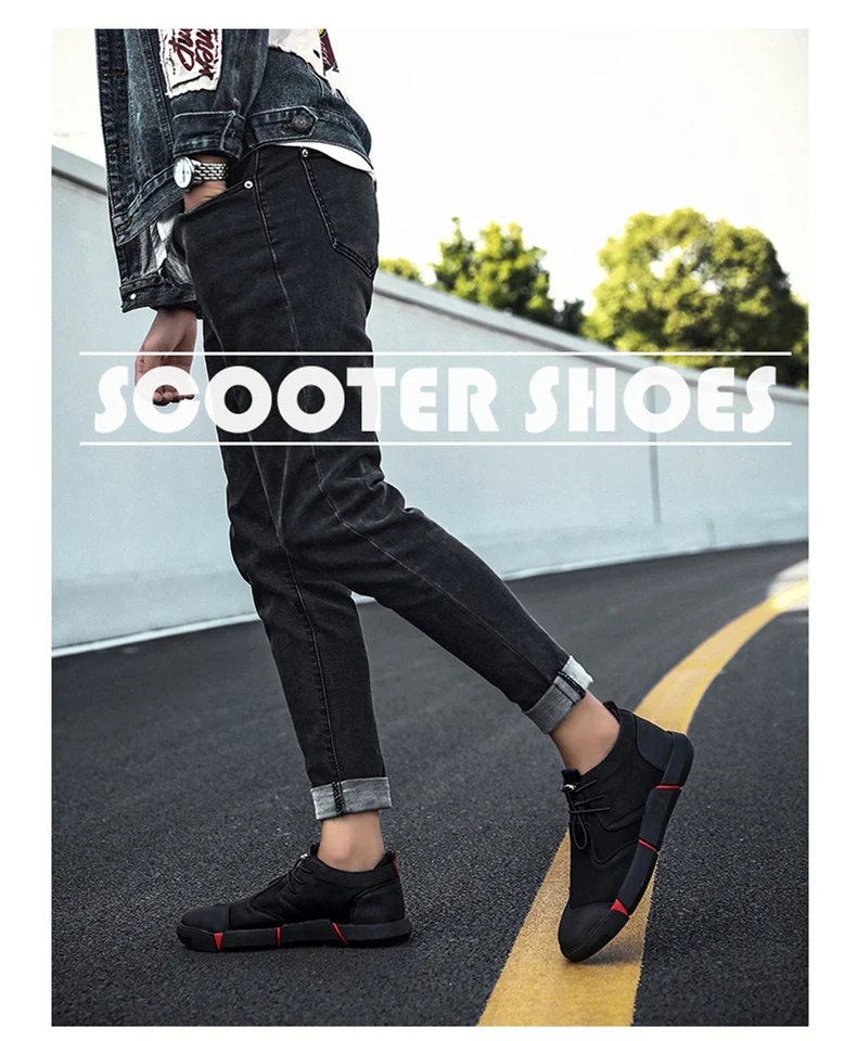 Spring New Men Shoes High Quality All Black Men's Leather Casual Shoes Fashion Breathable Sneakers Fashion Flats Casual Sneakers (8)