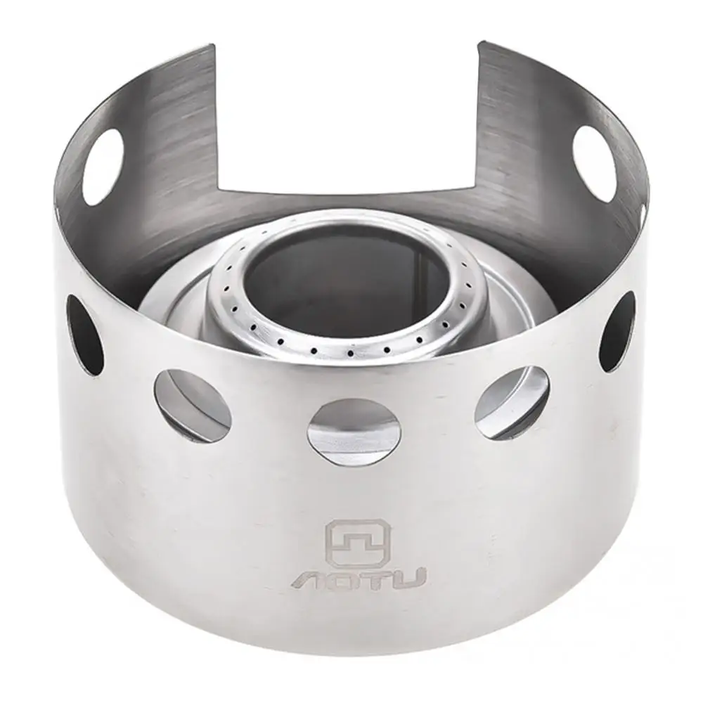 

Windproof Gas Stove Picnic Cooker Cookwar stainless steel Portable Solid Liquid Alcohol Stove Furnace for Outdoor Hiking Camping