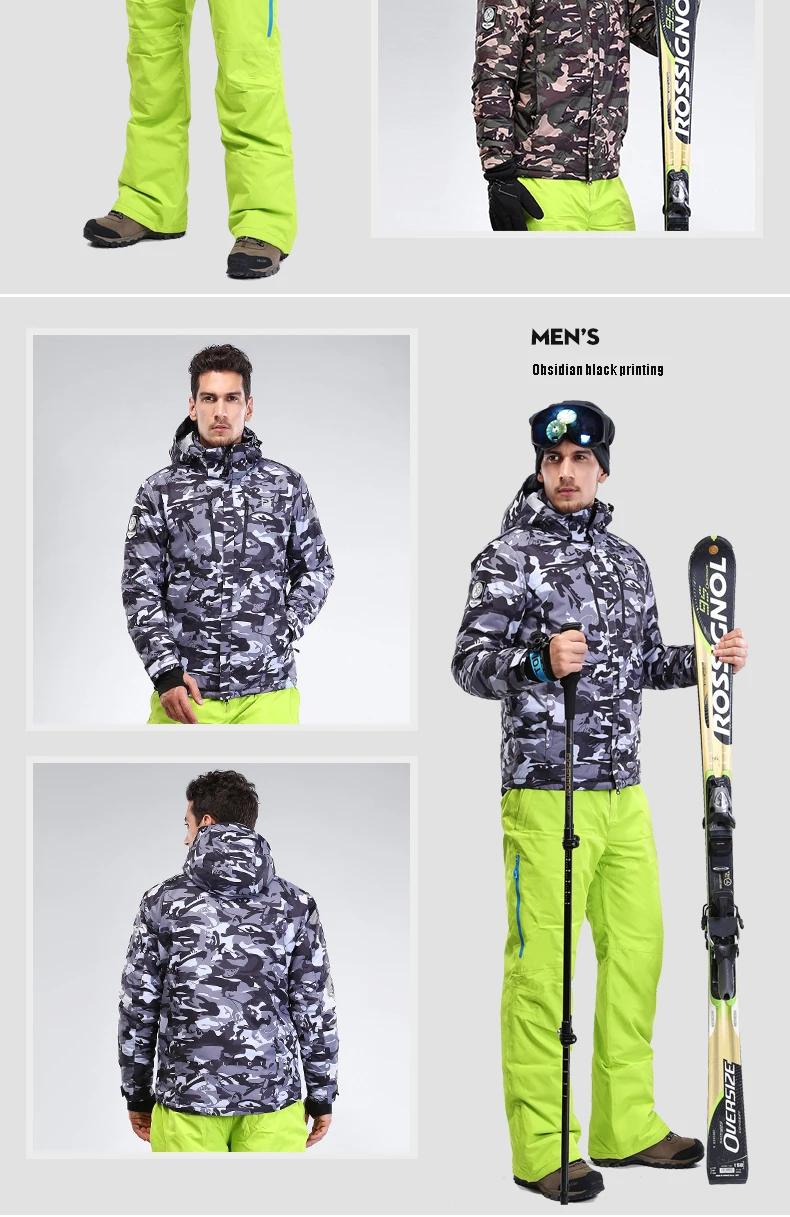 Пелльо Для мужчин и Для женщин Открытый Лыжный Спорт Одежда для защиты от ветра, лыжные куртки дышащий одноплатный Лыжный Спорт Одежда