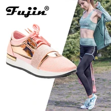Fujin Women Sneakers New 2019 Spring Fashion Pu Leather Platform shoes Ladies Trainers Chaussure Femme Women