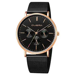 CCQ модные для мужчин s часы Slim Mesh сталь водостойкий минималистский наручные кварцевые аналоговые часы наручные часы простой для мужчин