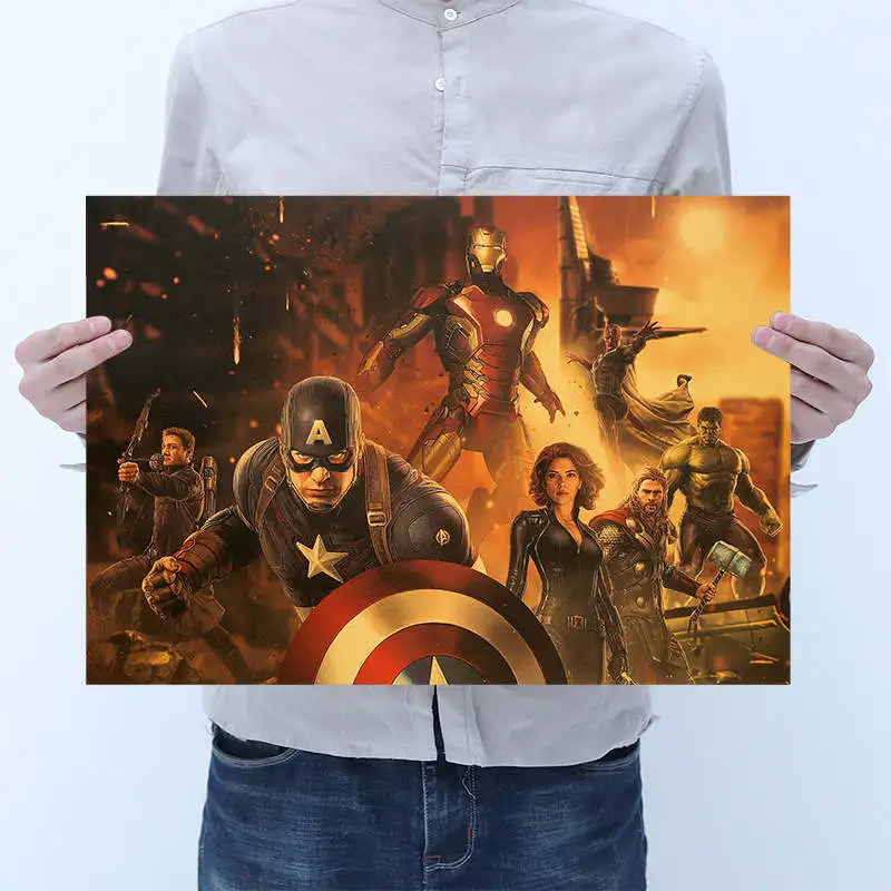 Marvel Мстители эндшпиль цифры Винтаж фильм Плакаты наклейки на стену Iroman Cpatain стикер «Америка» наклейки на Muraux - Цвет: style 9