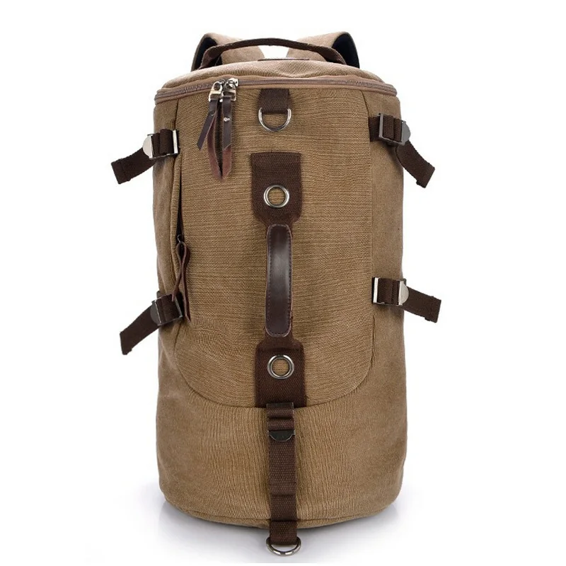 The new woman leather with canvas backpack High qu...
