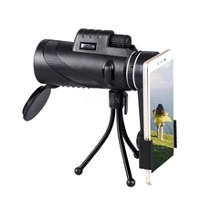 100 шт./лот, Монокуляр 40x60, мощный бинокль, высокое качество, большой зум, ручной телескоп Lll, ночное видение, военный, HD, для охоты