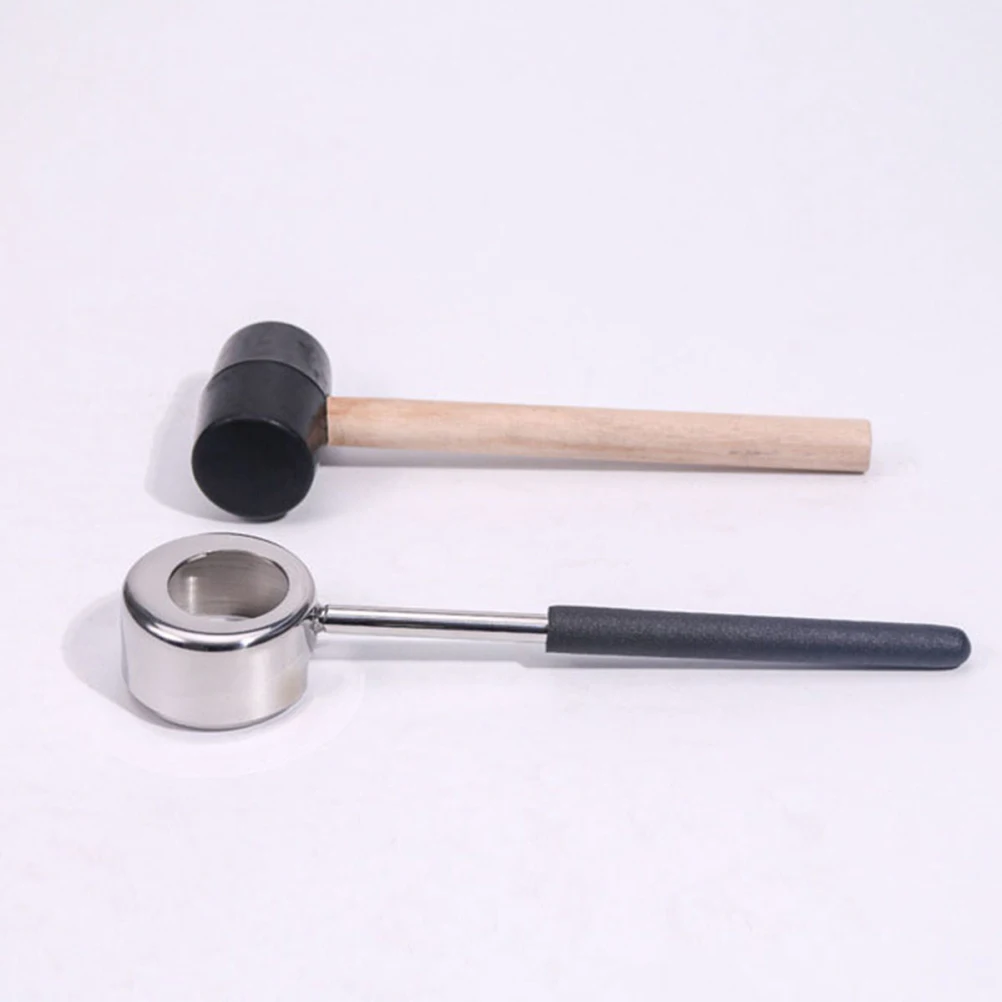 ABFP 2 шт/класс практичная легкая открывалка для кокоса набор инструментов открывашка из нержавеющей стали с деревянным молотком