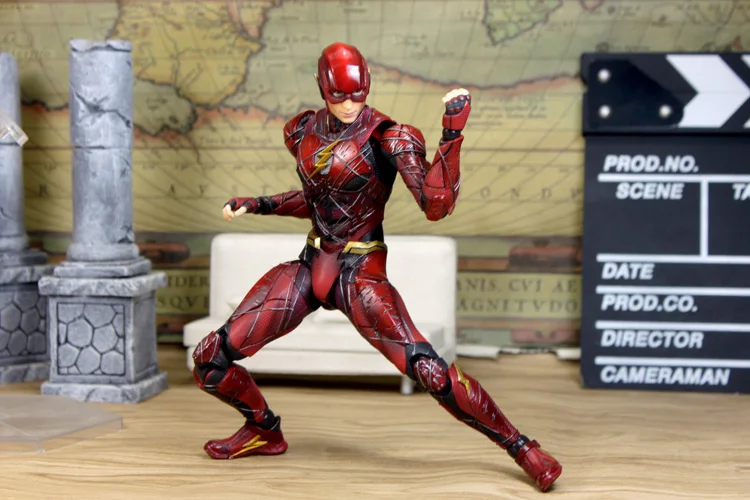 Оригинальный Play Arts Kai Justice League Барри Аллен ПВХ игрушка 25 см аниме-модель фильма