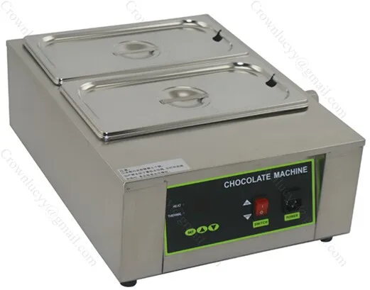 8KG Capacity 2 Lattices commercial electric Chocolate melter machine Chocolate Warmer Machine Melt Pot