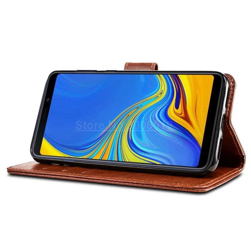 S10 Plus Case For Samsung A9 2018 Case Leather Wallet Cover For Samsung Galaxy A7 2018 A8 A6 Plus J4 J6 J8 S10 Lite Case Coque