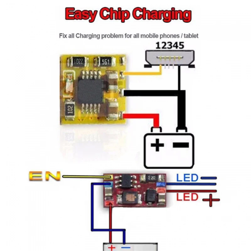 PHONEFIX ECC простой чип фиксатор заряда и легкий чип светодиодный для всех мобильных телефонов для печатной платы планшета IC проблема