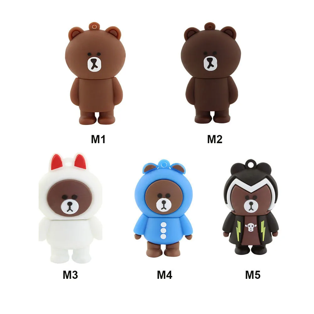 Mini Brown Bear USB Flash Drive Pendrive