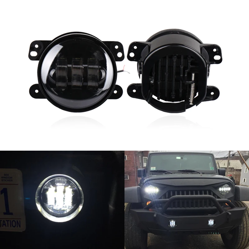 4 дюймовые чипы Cree светодиодные противотуманные фары для Jeep Wrangler 1997 2017 JK TJ LJ Grand