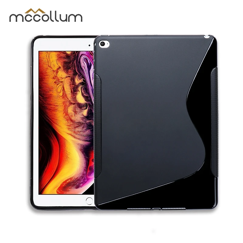 

SLINE TPU Case For Apple Ipad Air 2 Case Black Silicon Soft Protection Cover For iPad air 2 iPad 6 iPAD6 Soft Tablet Bumper Bag