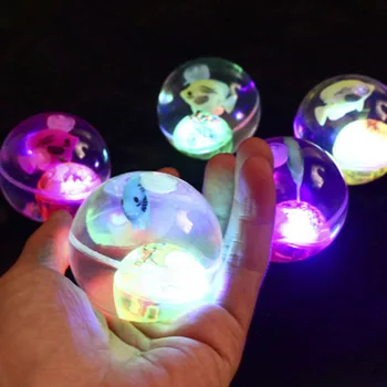 

Flashing Luminous Ball Rubber Bouncing Ball LED Anti Stress Gift Fun Toys for Children Funny without Rope Toy