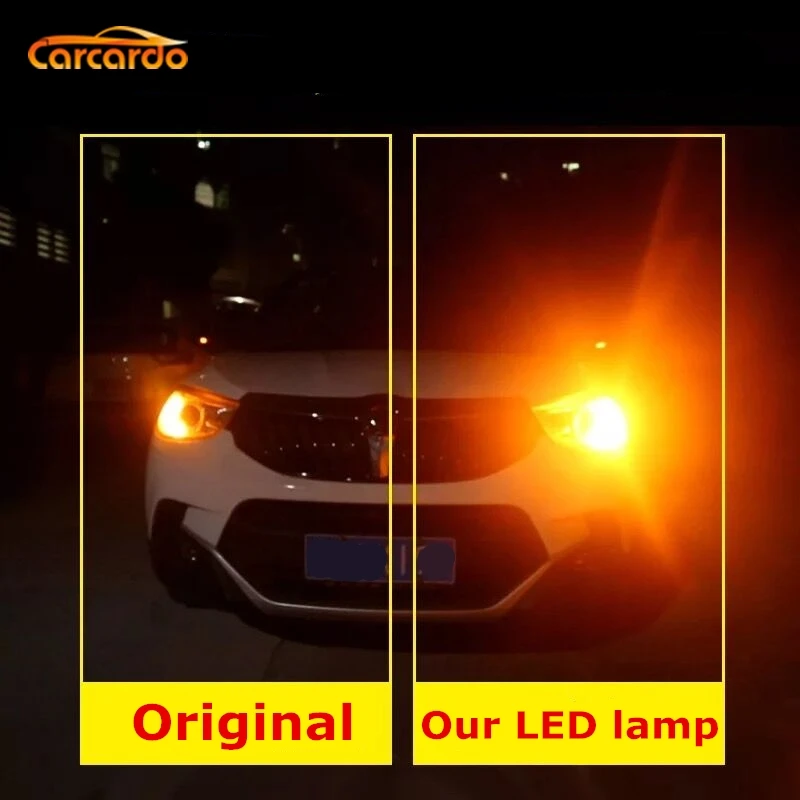 Carcardo 7440 7443 светодиодный Лампа фонарь стоп сигнала 1156 1157 144SMD CanBus без ошибок 20 Вт T20