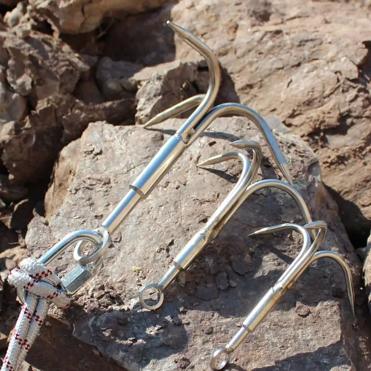 الجديدة عالية الجودة المقاوم للصدأ السنانير تسلق الجبال تسلق الصخور الملحقات مخلب 3 الأحجام لل بقاء الهروب الجديدة عالية الجودة المقاوم للصدأ السنانير تسلق الجبال تسلق الصخور الملحقات مخلب 3 الأحجام لل بقاء الهروب