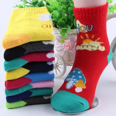 Новинка года, детские носки 2 пары/партия, Короткие Детские Носки ярких цветов с героями мультфильмов, весенне-осенние хлопковые носки для мальчиков и девочек, 2,1 - Цвет: random color