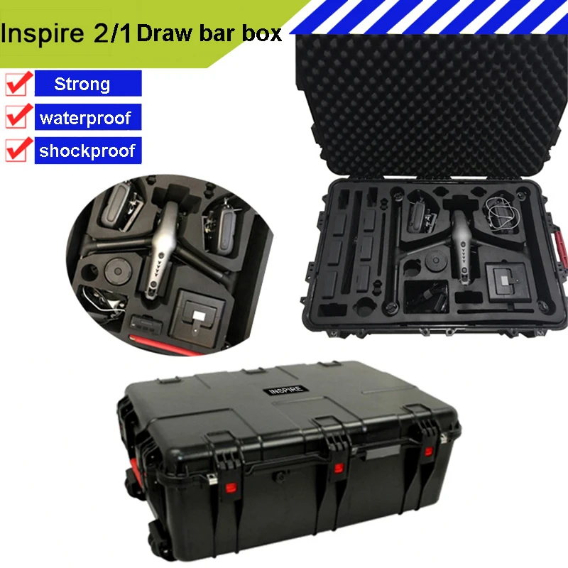Водостойкий DJI INSPIRE1/INSPIRE2 защитный чехол высокого качества ударопрочный коробка с тяговым стержнем защитный чехол потребительский EVA