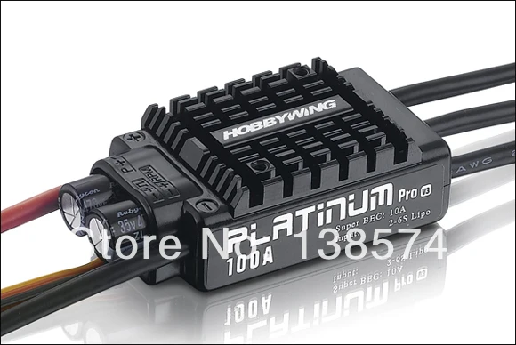 

New HobbyWing Platinum 100A V3 ESC High-performance microprocessor Multiple flight modes: Airplane and helicopter free shipping