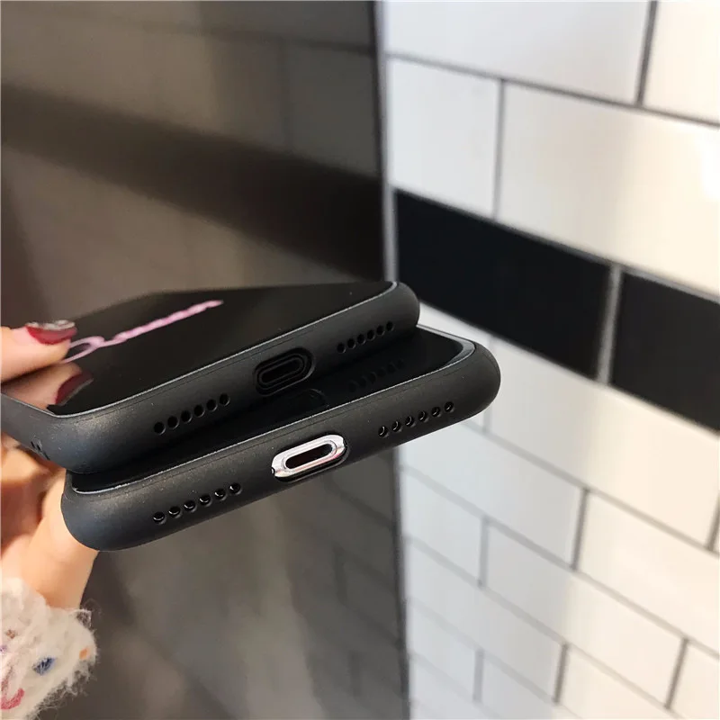 Fille CHAOLIDA Grosir Pecinta Kualitas Tinggi TPU Handphone untuk Iphone X Gliter Hitam Lembut Aksesoris Ponsel Celular Murah