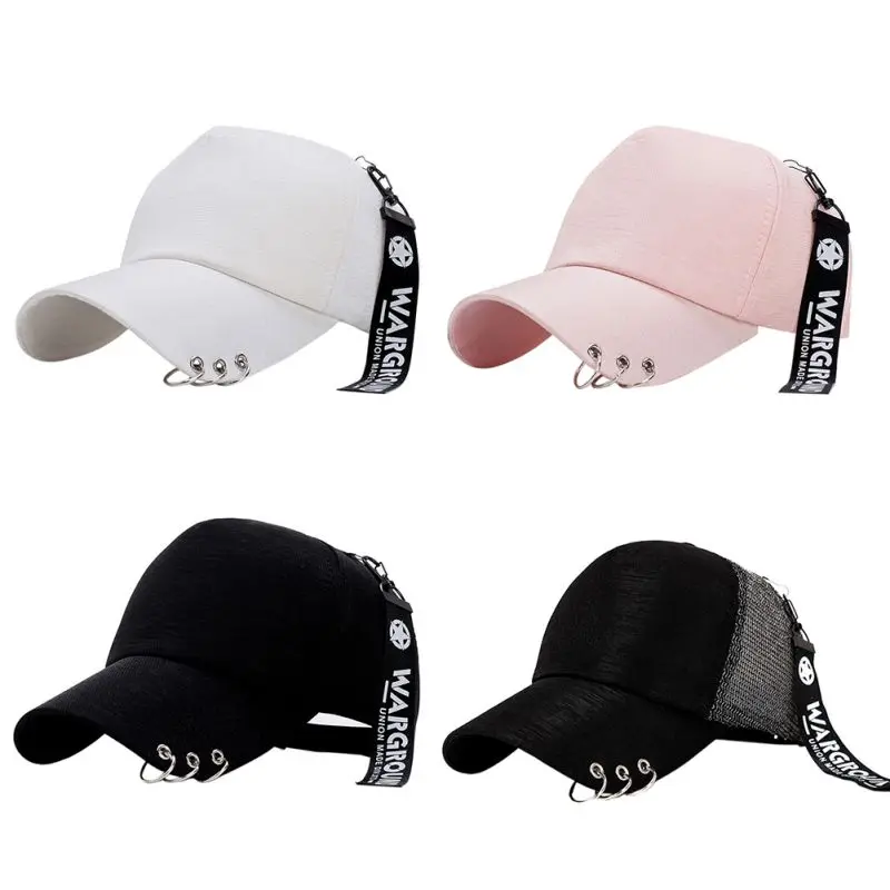 

2019 new high quality street long golf cap golf hat and iron ring Korean hat 4 colors