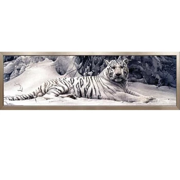 

Diamond Embroidery 5D Diy Diamond Painting Cross Stitch White Tiger Round Diamond Mosaic Animals Home Paintings hobbies crafts