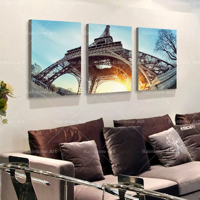 Buy 3 Piece Canvas Wall Art Home Decoration Paris