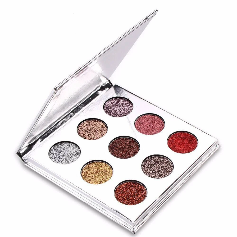 9 Colors Glitter Diamond Eye shadow Palette Rainbow Diamond Pressed Glitter Eyeshadow Palette