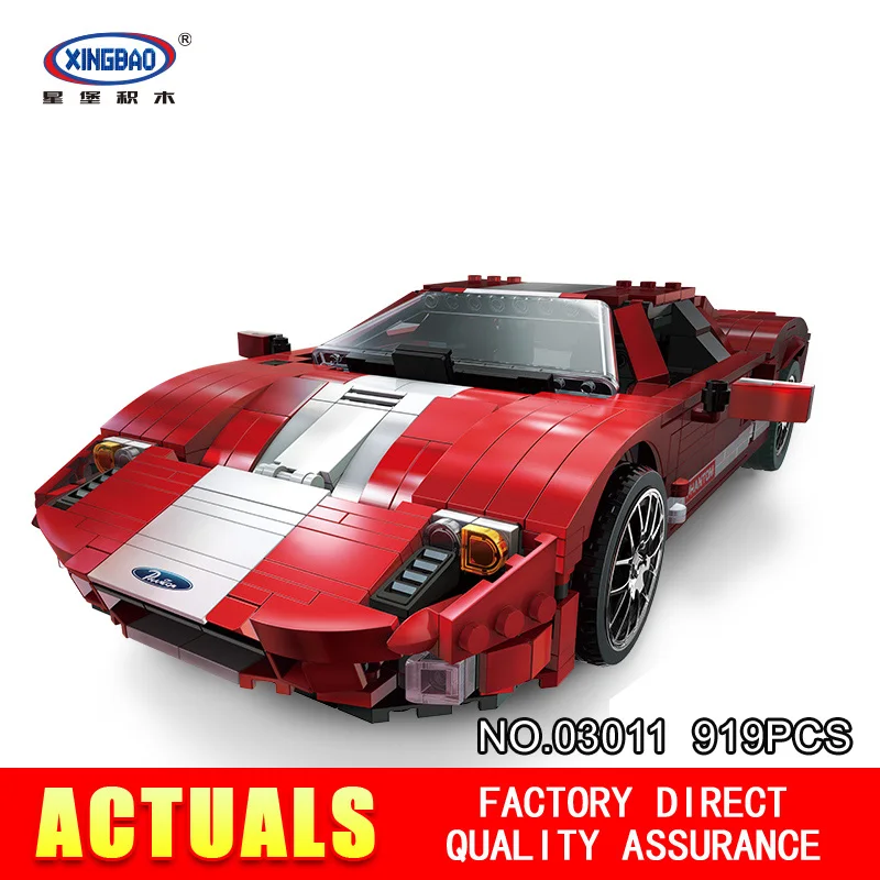 

XingBao 03011 919Pcs Genuine Creative MOC Technic Series The Red Phantom Racing Car Set Building Blocks Bricks Toys XB-03011