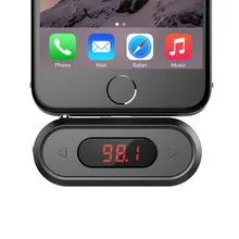 Doosl FM Transmitter Hands-free Calling Wireless Audio Radio Transmitter Adapter 3.5mm Jack for iPhone IOS Android Car Spearker