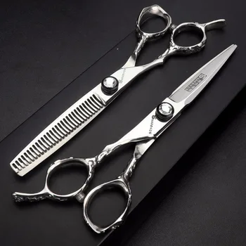 

6 Inch Professional Left-handed Barber Scissors Hairdressing Thinning Scissprs Cutting hair Shears