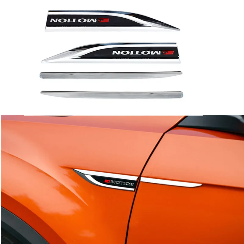 

Fit for Volkswagen T-Roc 2017 2018 2019 ABS original door Side Wing Fender Emblem Badge sticker Trim 4PCS