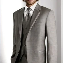 Классические смокинги для жениха мужской костюм жениха Мужские свадебные костюмы для выпускного вечера(куртка+ брюки+ жилет+ галстук) Две кнопки Мода