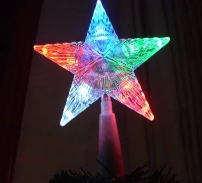 Непромокаемая Рождественская пятиконечная звезда форма дерево верхняя световая струна Рождественская елка украшение особый стиль свет
