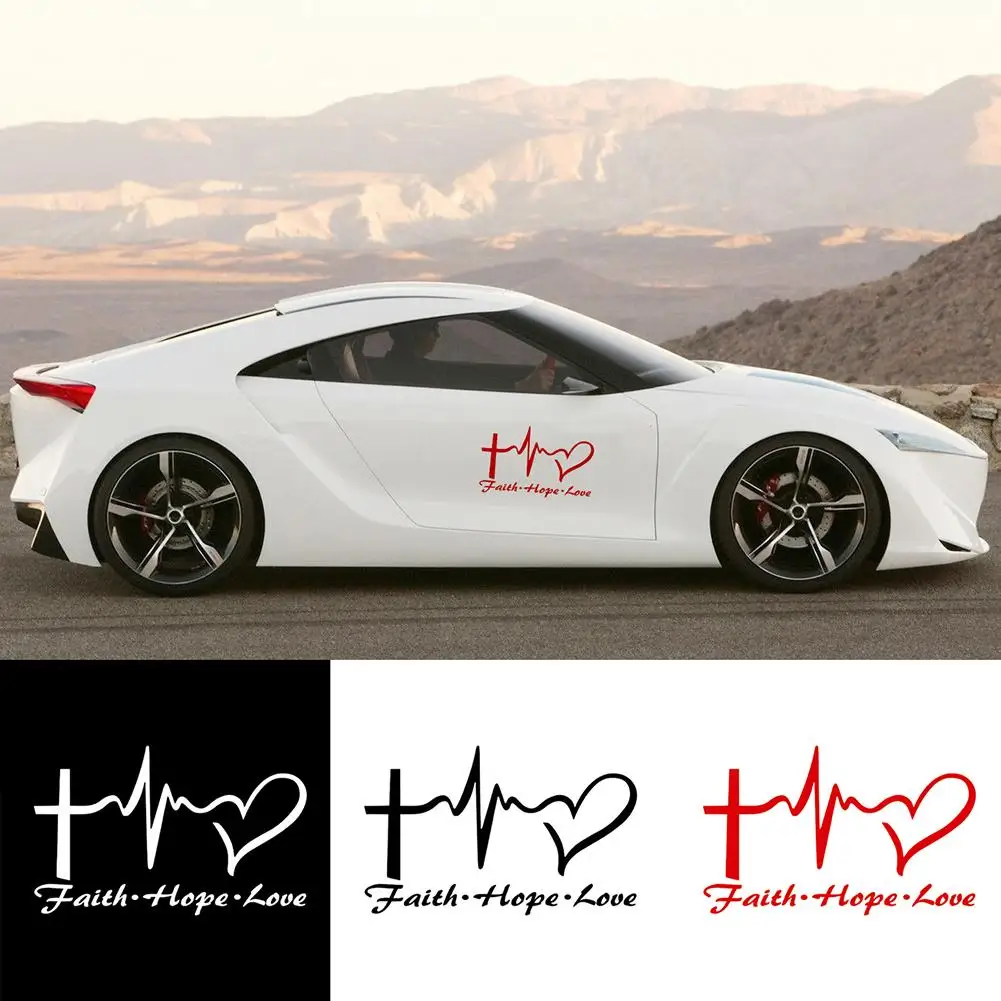 

14.6CM x 9CM Jesus HOPE LOVE FAITH Prayer car accessories car sticker Creative Vinyl Car Sticker Decal Decor hot