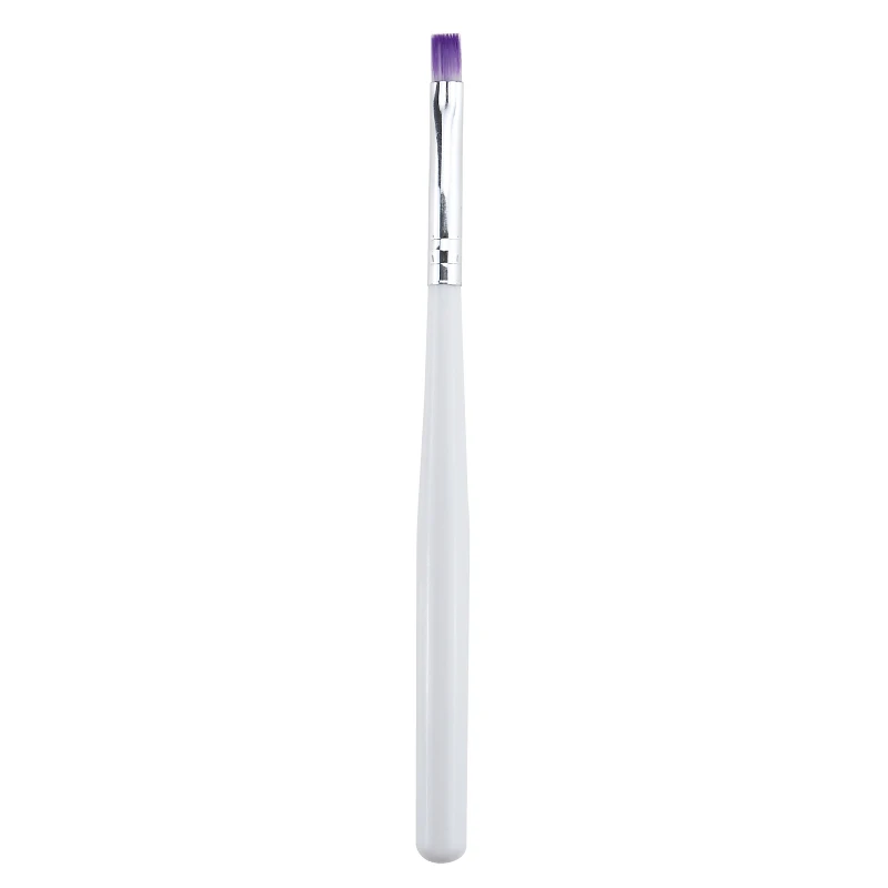 1PC Nail Art Brush Builder UV Gel Drawing Painting Brush Pen for Manicure DIY Tool Gradient Purple Color Brush White Handle