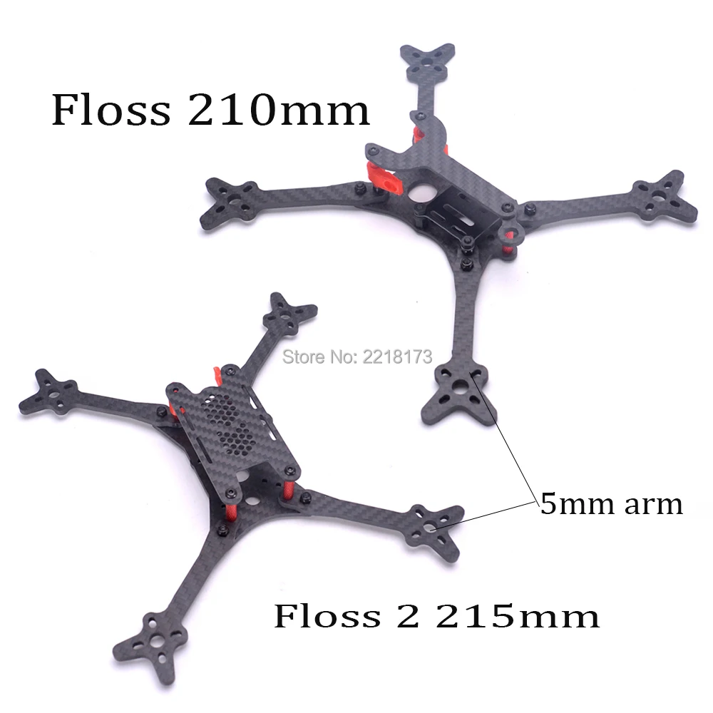 Floss 210 210mm / Floss 2 215 215mm RC FPV Racing Frame With 4mm or 5mm Arm high durability carbon fiber drone for Quadcopter Floss 210 210mm / Floss 2 215 215mm RC FPV Racing Frame With 4mm or 5mm Arm high durability carbon fiber drone for Quadcopter